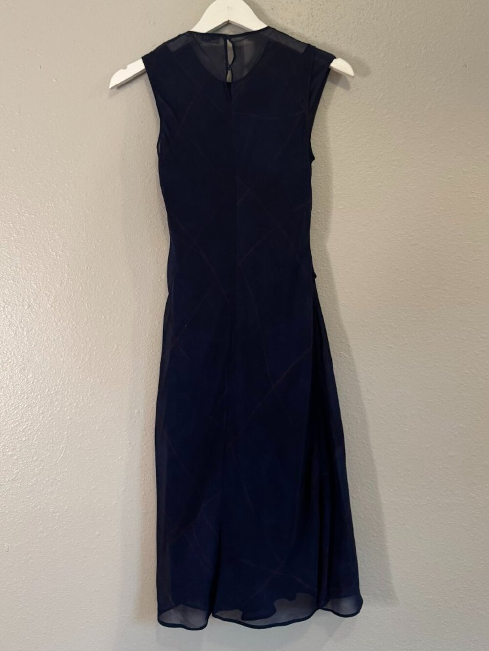 Vintage 90s Calvin Klein Collection Silk Two Piece Sheer Dress Made in Italy - Picture 3 of 9